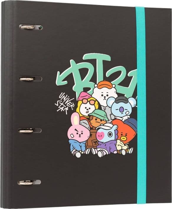 BT21 - A4 binder from the Street Mood collection (4 rings, elastic band) - 8