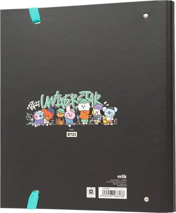 BT21 - A4 binder from the Street Mood collection (4 rings, elastic band) - 9