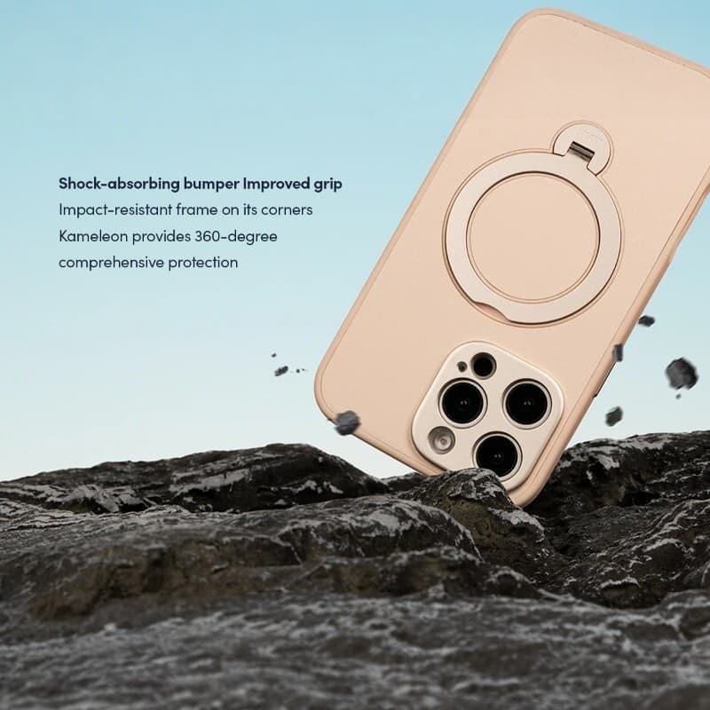Moshi Kameleon MagSafe - Case for iPhone 16 Pro Max with Stand Function (Shell Pink) - 17