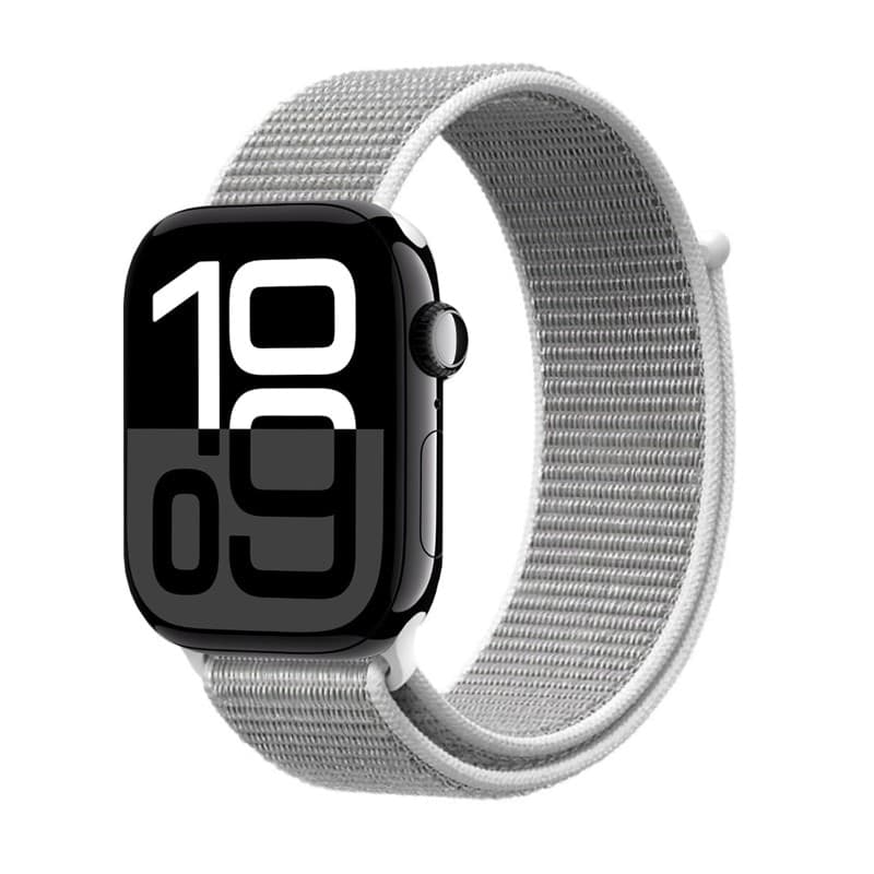 Cinturino sportivo Crong in nylon per Apple Watch 38/40/41/42 mm (grigio argento) - 13