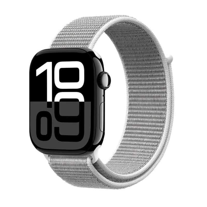 Cinturino sportivo Crong in nylon per Apple Watch 38/40/41/42 mm (grigio argento) - 6