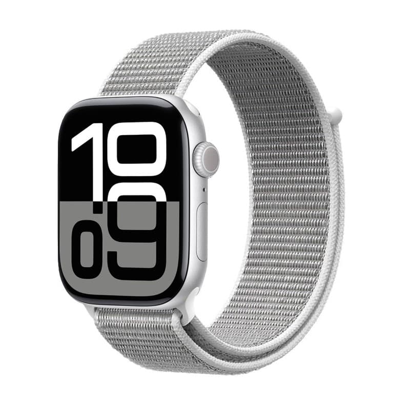 Cinturino sportivo Crong in nylon per Apple Watch 38/40/41/42 mm (grigio argento) - 8