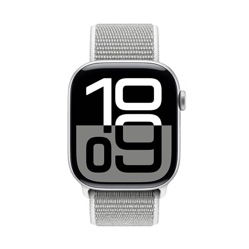 Cinturino sportivo Crong in nylon per Apple Watch 38/40/41/42 mm (grigio argento) - 9