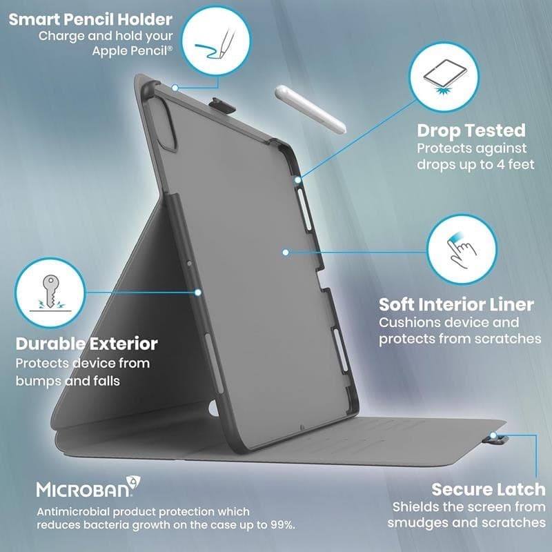 Speck Balance Folio – Custodia per iPad Pro 11" M5 (2025) / iPad Pro 11" M4 (2024) (Nero) - 10