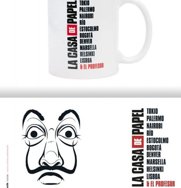 La Casa De Papel - Ceramic mug in gift box 330 ml (La Casa De Papel Mask) - 3