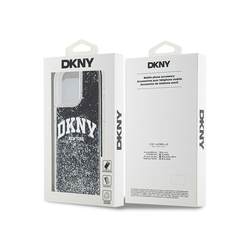 DKNY Liquid Glitter Big Logo - Case for iPhone 14 Pro Max (black) - 8