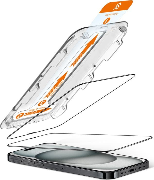 Crong EasyShield 2-Pack - Vetro temperato per iPhone 16 Plus / iPhone 15 Plus (2 pezzi) - 2