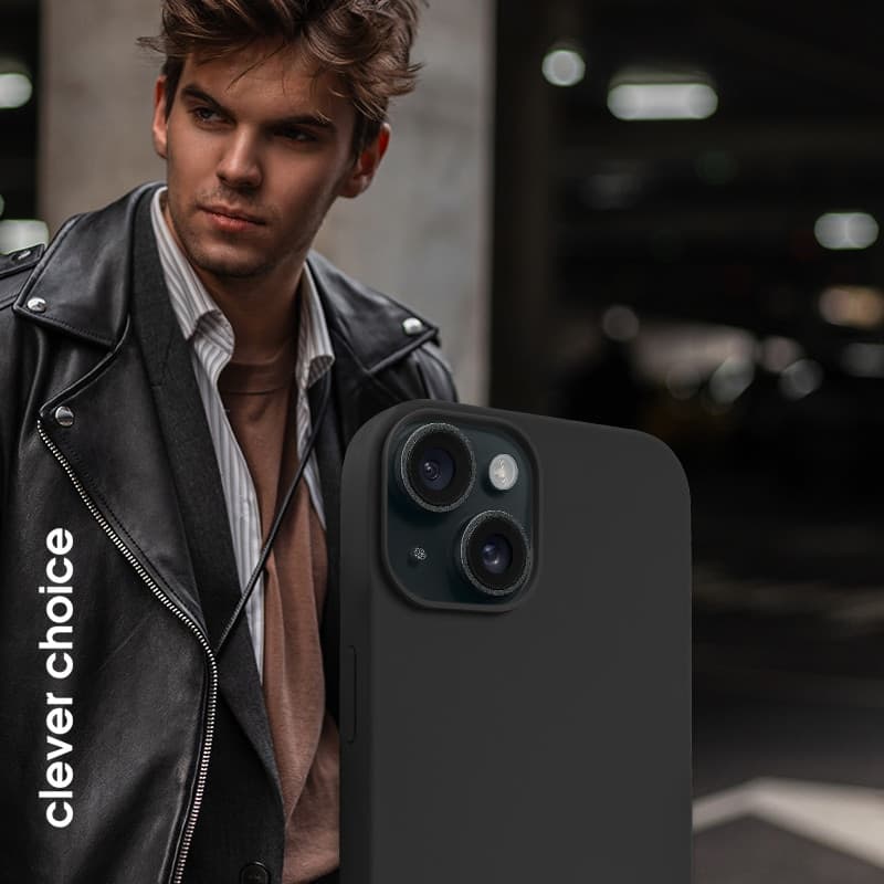 Crong Color Cover Magnetic - Custodia MagSafe per iPhone 15 Plus (Nero) - 4