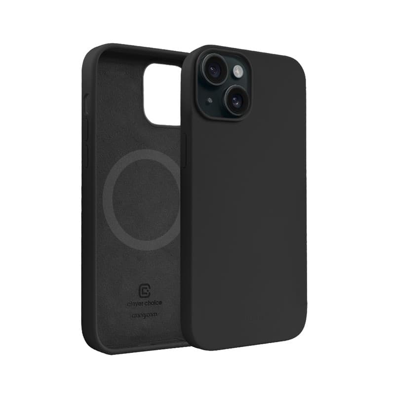 Crong Color Cover Magnetic - Custodia MagSafe per iPhone 15 Plus (Nero) - 7