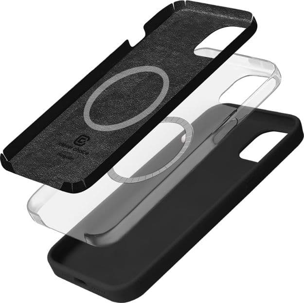 Crong Color Cover Magnetic - Custodia MagSafe per iPhone 15 Plus (Nero) - 8