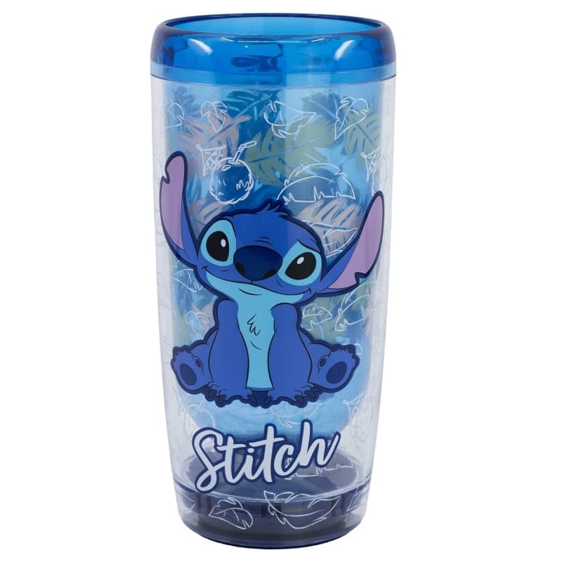 Disney Stitch - Tazza anti-ribaltamento a doppia parete Dropsafe della collezione Ohana, 625 ml - 2