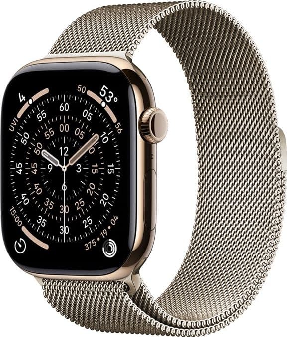Crong Milano Steel – Cinturino in acciaio inossidabile per Apple Watch 44/45/46/49mm (Champagne) - 16