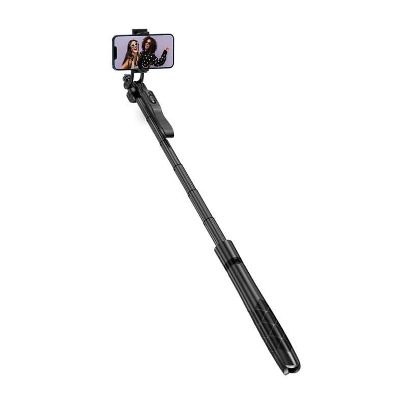 Crong SelfieGo Ultra – Treppiede per selfie Bluetooth in alluminio (nero) - 5