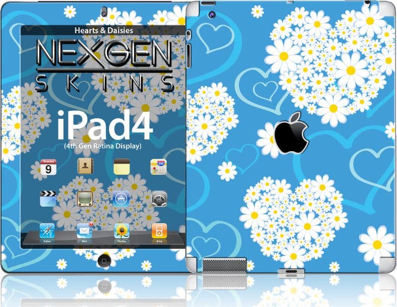 Nexgen Skins with 3D effect for iPad 2/3/4 (Hearts and Daisies 3D)