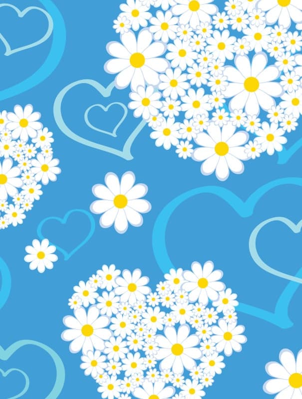 Nexgen Skins with 3D effect for iPad 2/3/4 (Hearts and Daisies 3D) - 2