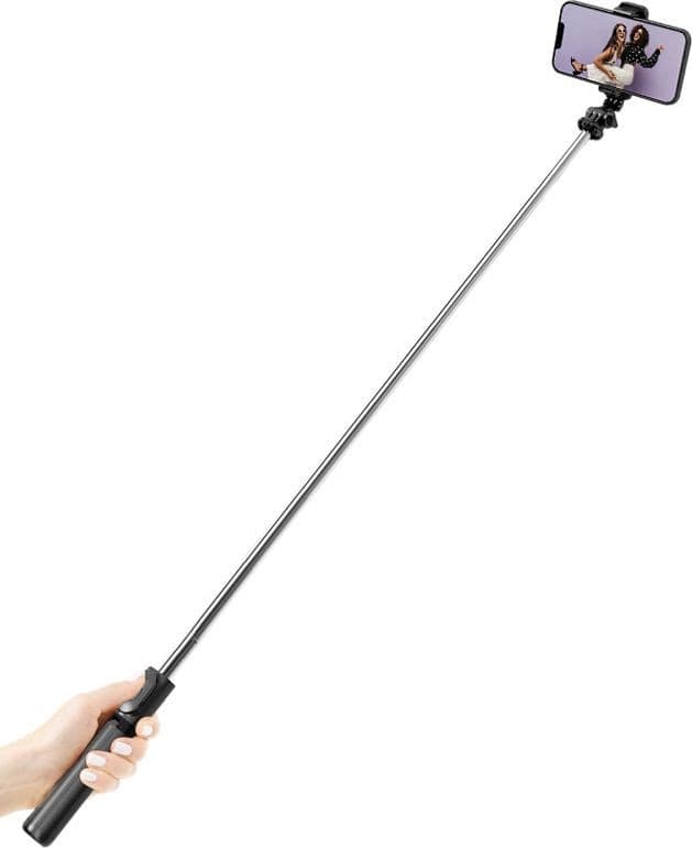 Crong SelfieGo Lite – Treppiede compatto per selfie con Bluetooth (nero) - 2
