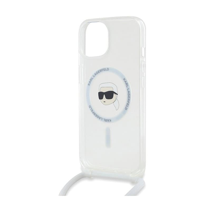 Karl Lagerfeld Crossbody IML Karl Head MagSafe - iPhone 15 / 14 / 13 Case (Transparent) - 12