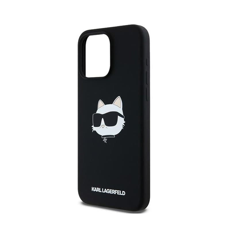 Karl Lagerfeld Silicone Choupette Head MagSafe - iPhone 15 Pro Case (Black) - 14