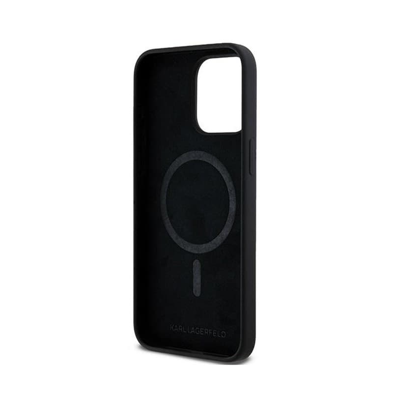 Karl Lagerfeld Silicone Choupette Head MagSafe - iPhone 15 Pro Case (Black) - 15