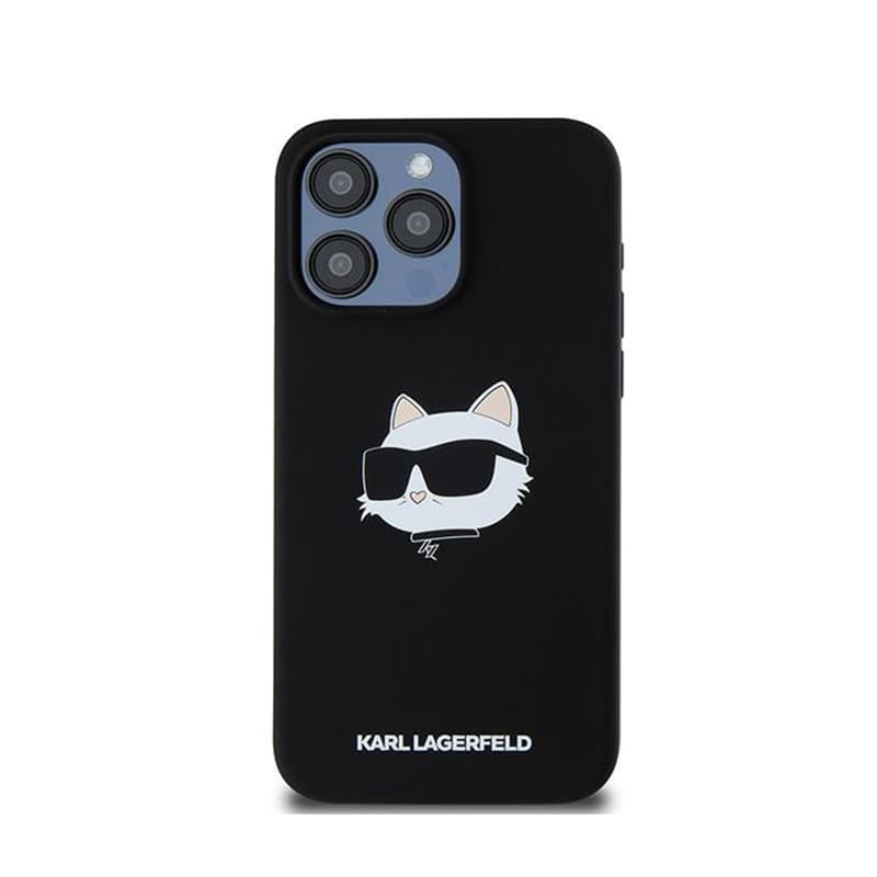 Karl Lagerfeld Silicone Choupette Head MagSafe - iPhone 15 Pro Case (Black) - 3