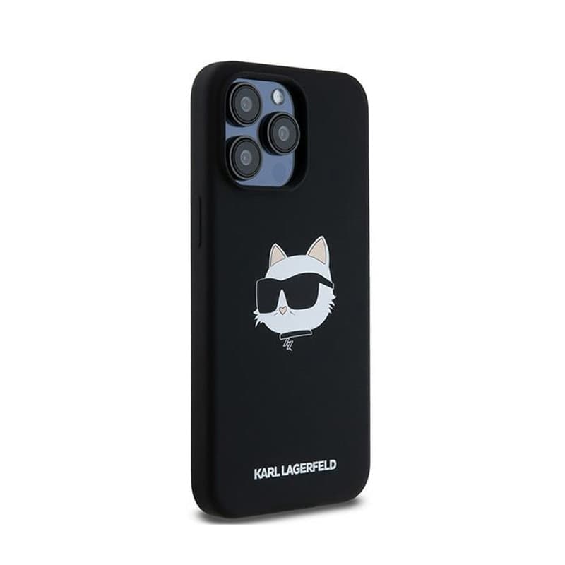 Karl Lagerfeld Silicone Choupette Head MagSafe - iPhone 15 Pro Case (Black) - 4