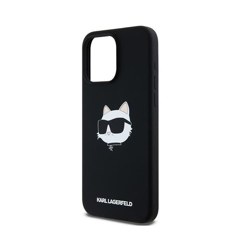 Karl Lagerfeld Silicone Choupette Head MagSafe - iPhone 15 Pro Case (Black) - 6