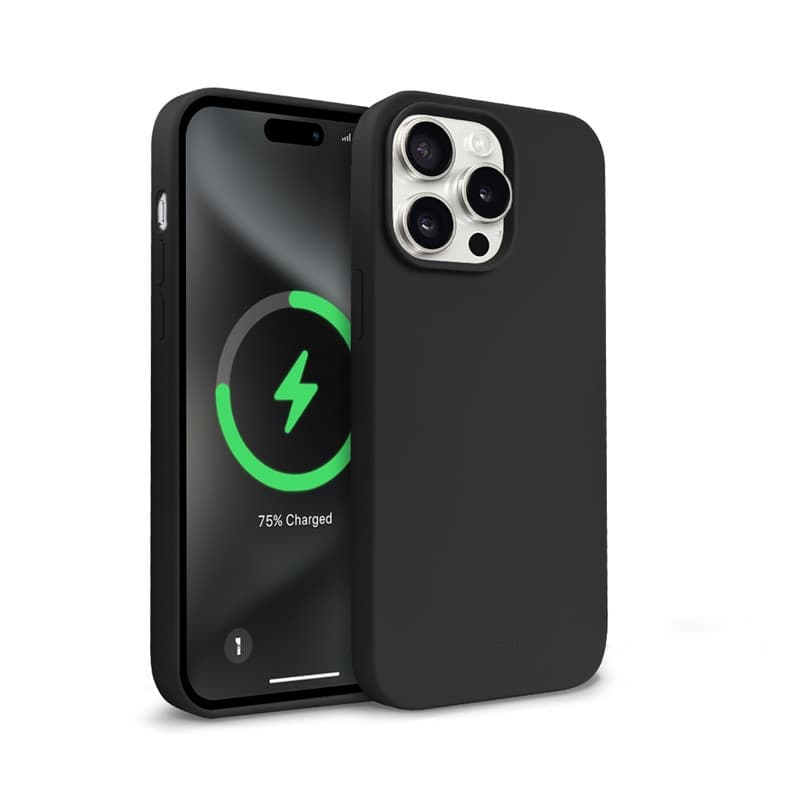 Crong Color Cover Magnetic - Custodia MagSafe per iPhone 15 Pro (Nero) - 7