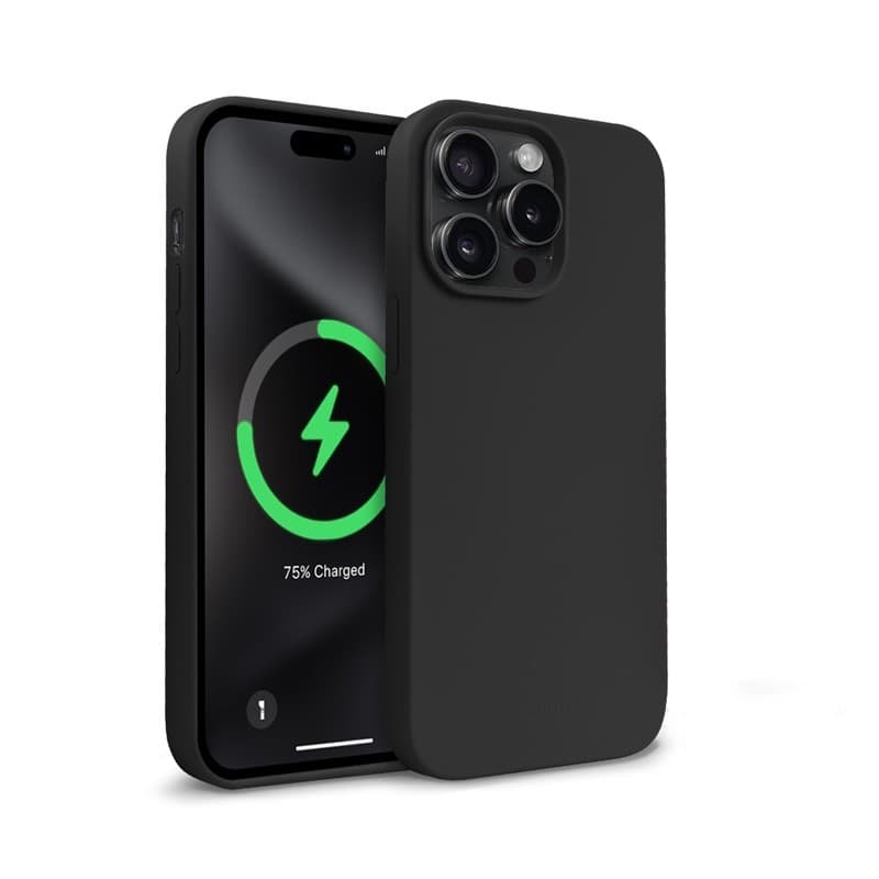 Crong Color Cover Magnetic - Custodia MagSafe per iPhone 15 Pro (Nero) - 8
