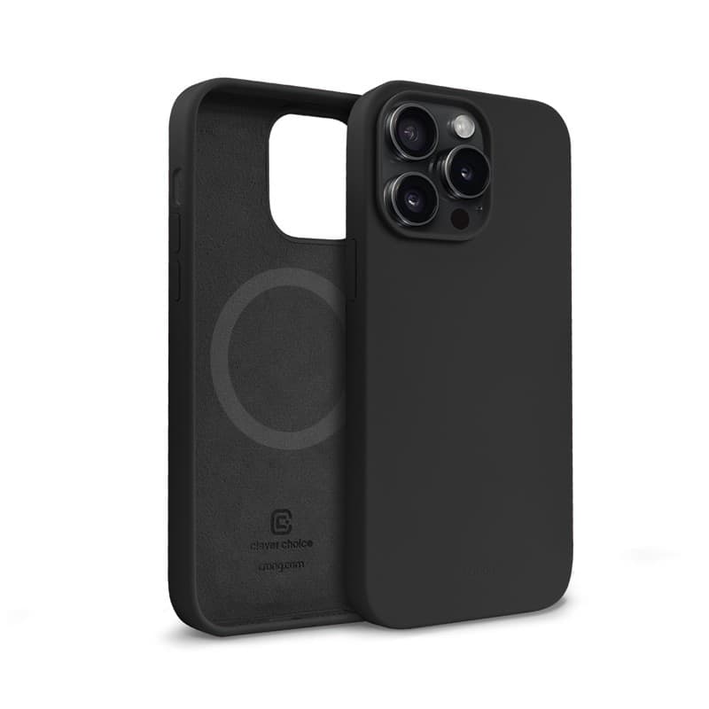 Crong Color Cover Magnetic - Custodia MagSafe per iPhone 15 Pro (Nero) - 9