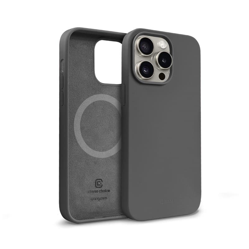 Crong Color Cover Magnetic - Custodia MagSafe per iPhone 15 Pro (Titanio) - 9