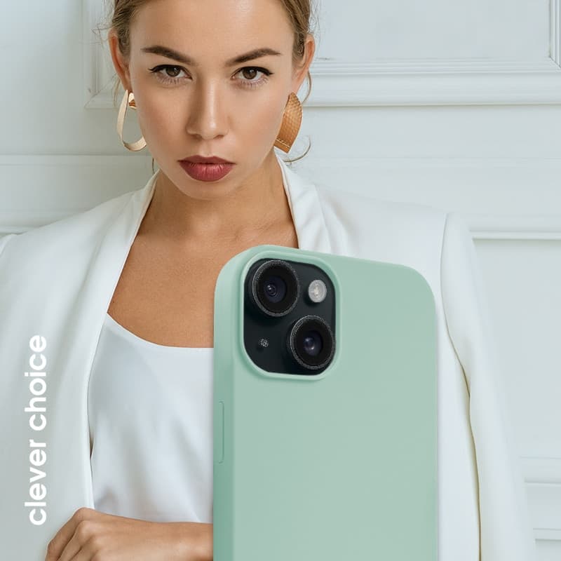 Crong Color Cover Magnetic - Custodia MagSafe per iPhone 15 (Menta) - 4