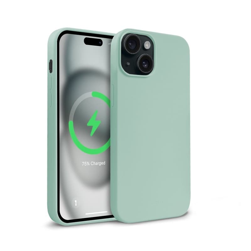 Crong Color Cover Magnetic - Custodia MagSafe per iPhone 15 (Menta) - 6