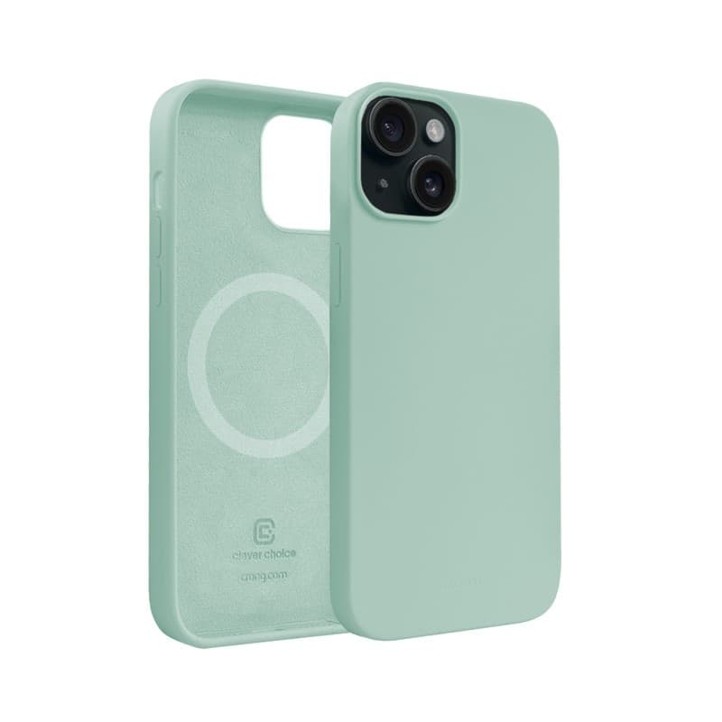 Crong Color Cover Magnetic - Custodia MagSafe per iPhone 15 (Menta) - 7