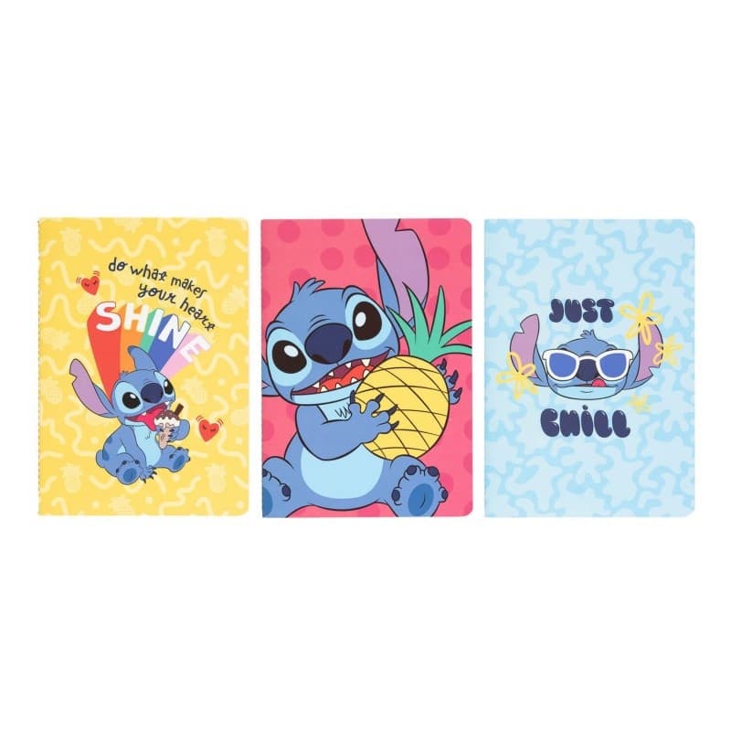 Disney Stitch - Set di quaderni A5 della collezione Tropical, 3 pezzi. - 2
