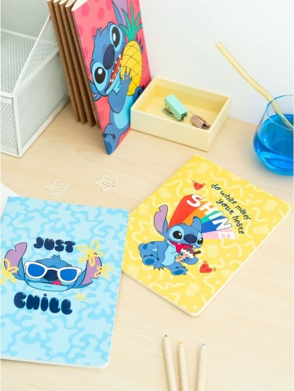 Disney Stitch - Set di quaderni A5 della collezione Tropical, 3 pezzi. - 4