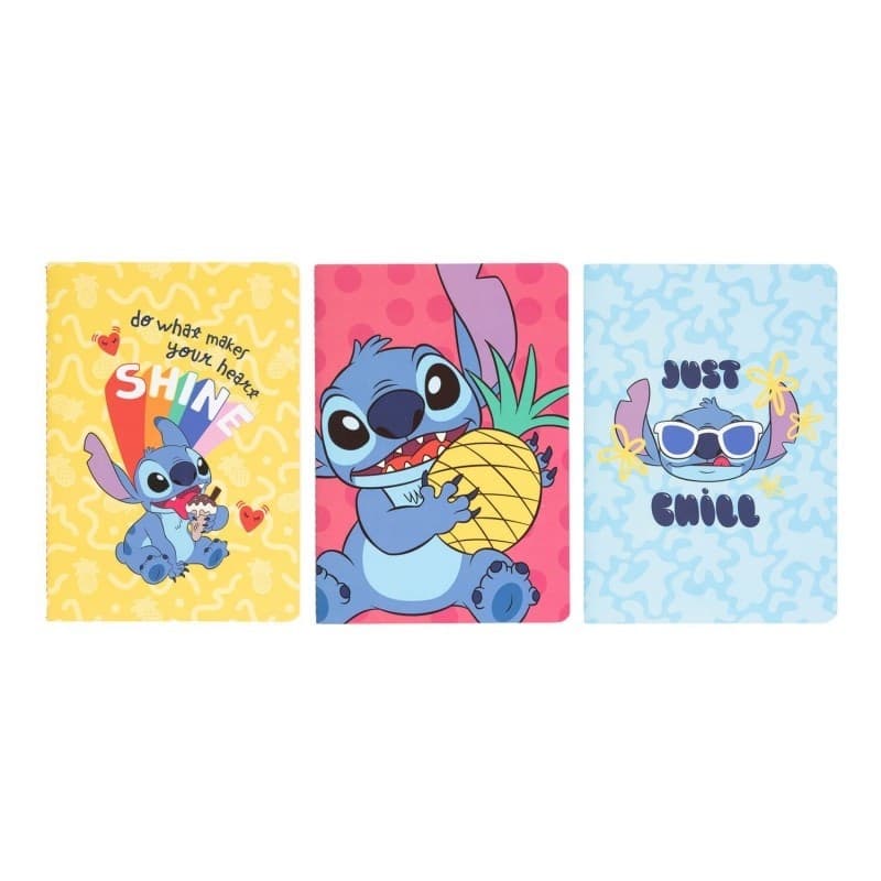 Disney Stitch - Set di quaderni A5 della collezione Tropical, 3 pezzi. - 9