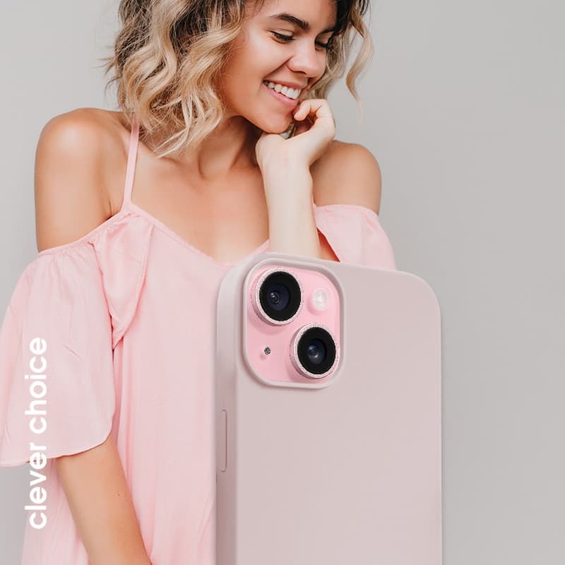Crong Color Cover Magnetic - Custodia MagSafe per iPhone 15 (rosa sabbia) - 4