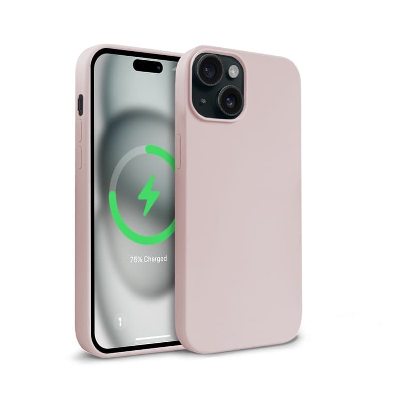 Crong Color Cover Magnetic - Custodia MagSafe per iPhone 15 (rosa sabbia) - 7