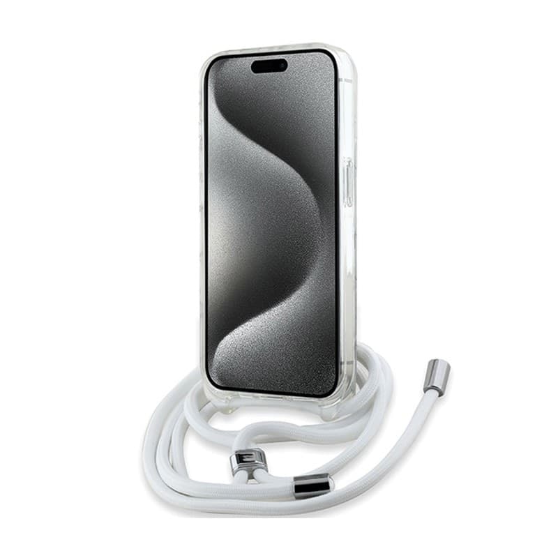Karl Lagerfeld Crossbody IML Karl Head MagSafe - iPhone 15 Pro Case (Transparent) - 11