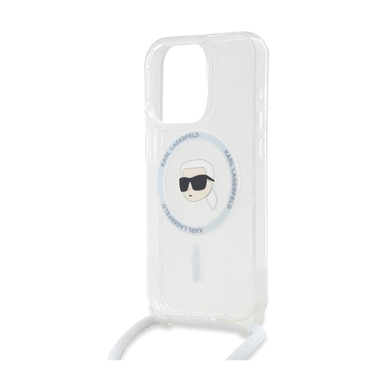 Karl Lagerfeld Crossbody IML Karl Head MagSafe - iPhone 15 Pro Case (Transparent) - 12