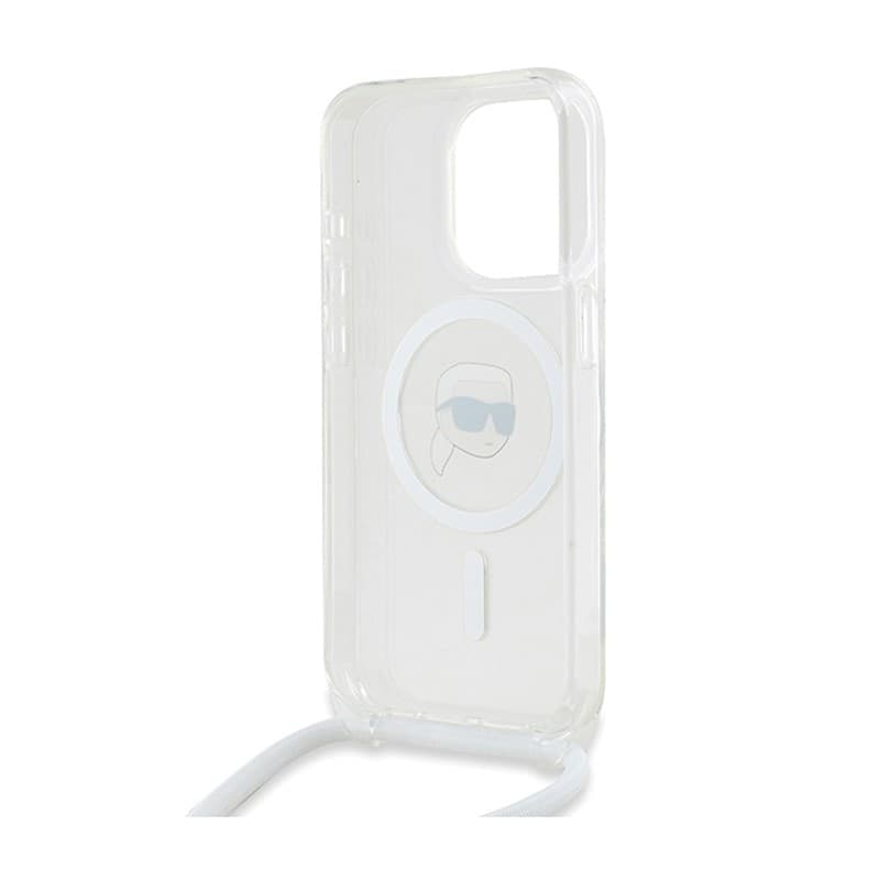 Karl Lagerfeld Crossbody IML Karl Head MagSafe - iPhone 15 Pro Case (Transparent) - 13