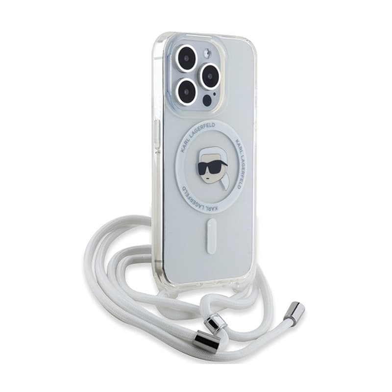 Karl Lagerfeld Crossbody IML Karl Head MagSafe - iPhone 15 Pro Case (Transparent) - 3