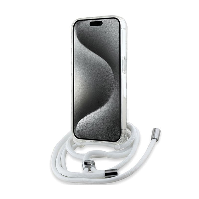 Karl Lagerfeld Crossbody IML Karl Head MagSafe - iPhone 15 Pro Case (Transparent) - 4