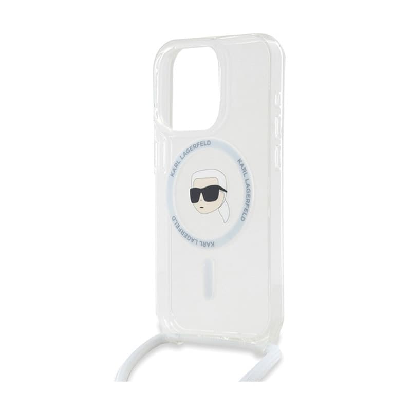 Karl Lagerfeld Crossbody IML Karl Head MagSafe - iPhone 15 Pro Case (Transparent) - 5