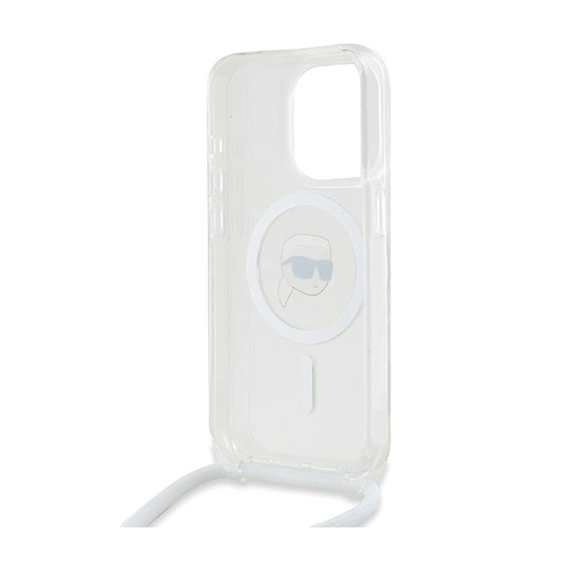 Karl Lagerfeld Crossbody IML Karl Head MagSafe - iPhone 15 Pro Case (Transparent) - 6