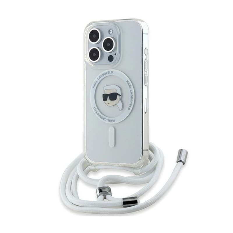 Karl Lagerfeld Crossbody IML Karl Head MagSafe - iPhone 15 Pro Case (Transparent) - 8