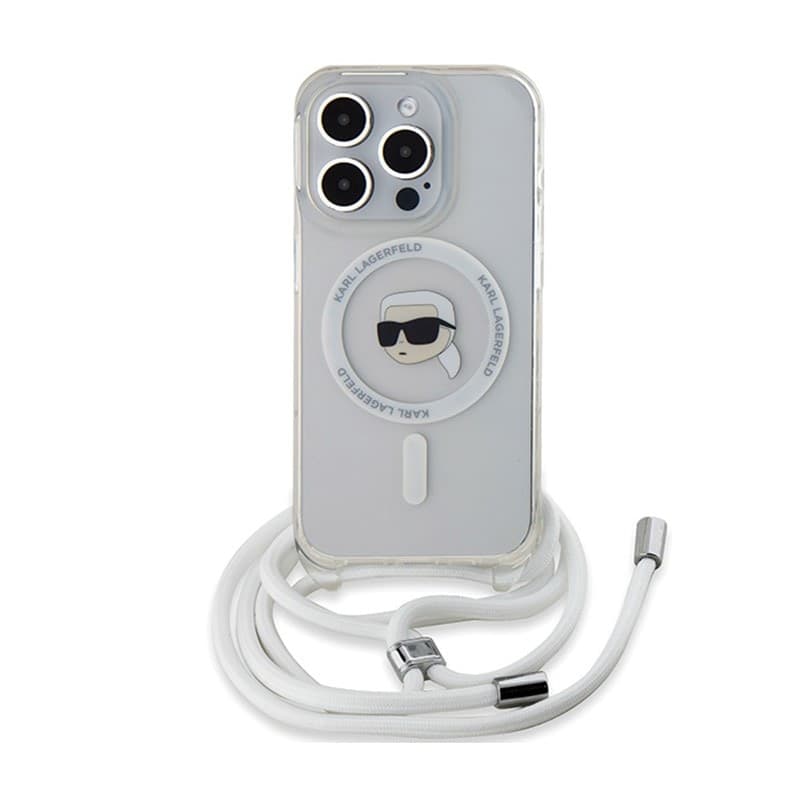 Karl Lagerfeld Crossbody IML Karl Head MagSafe - iPhone 15 Pro Case (Transparent) - 9