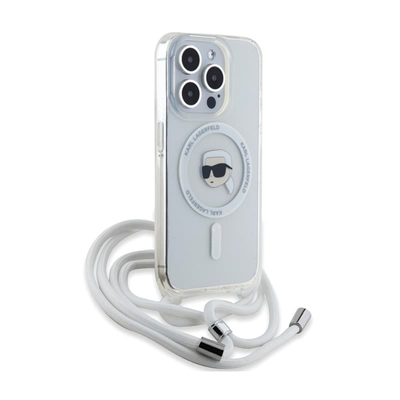Karl Lagerfeld Crossbody IML Karl Head MagSafe - iPhone 15 Pro Case (Transparent) - 10