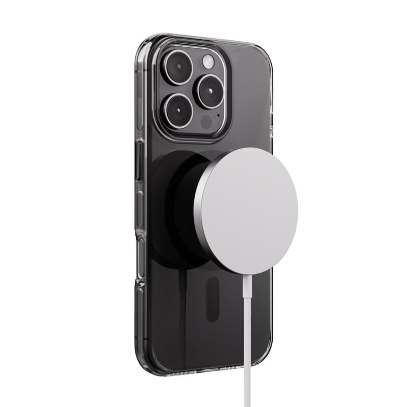 Crong Clear MAG Pro - Custodia MagSafe per iPhone 16 Pro (Nero) - 11