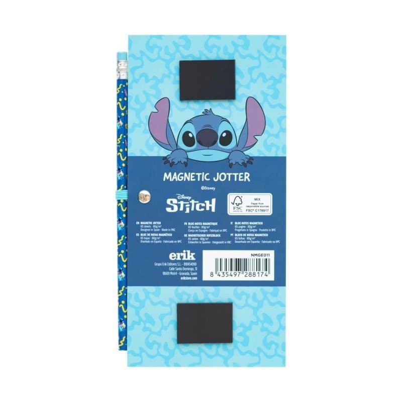 Disney Stitch - Quaderno magnetico / lista della spesa per il frigorifero + matita della collezione Tropical (10 x 21 cm) - 9